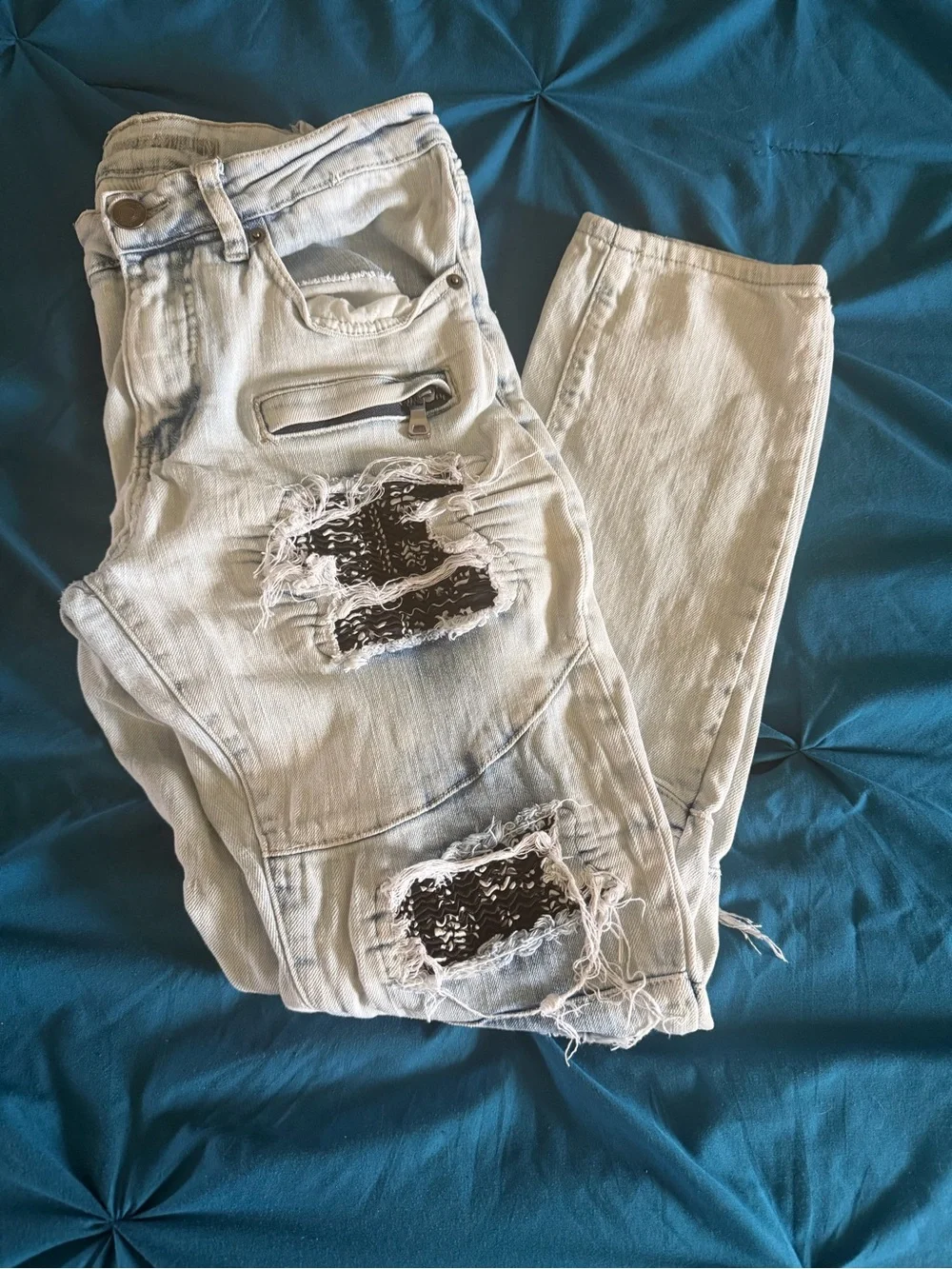 Rue21 Light Blue Distressed Skinny Jeans